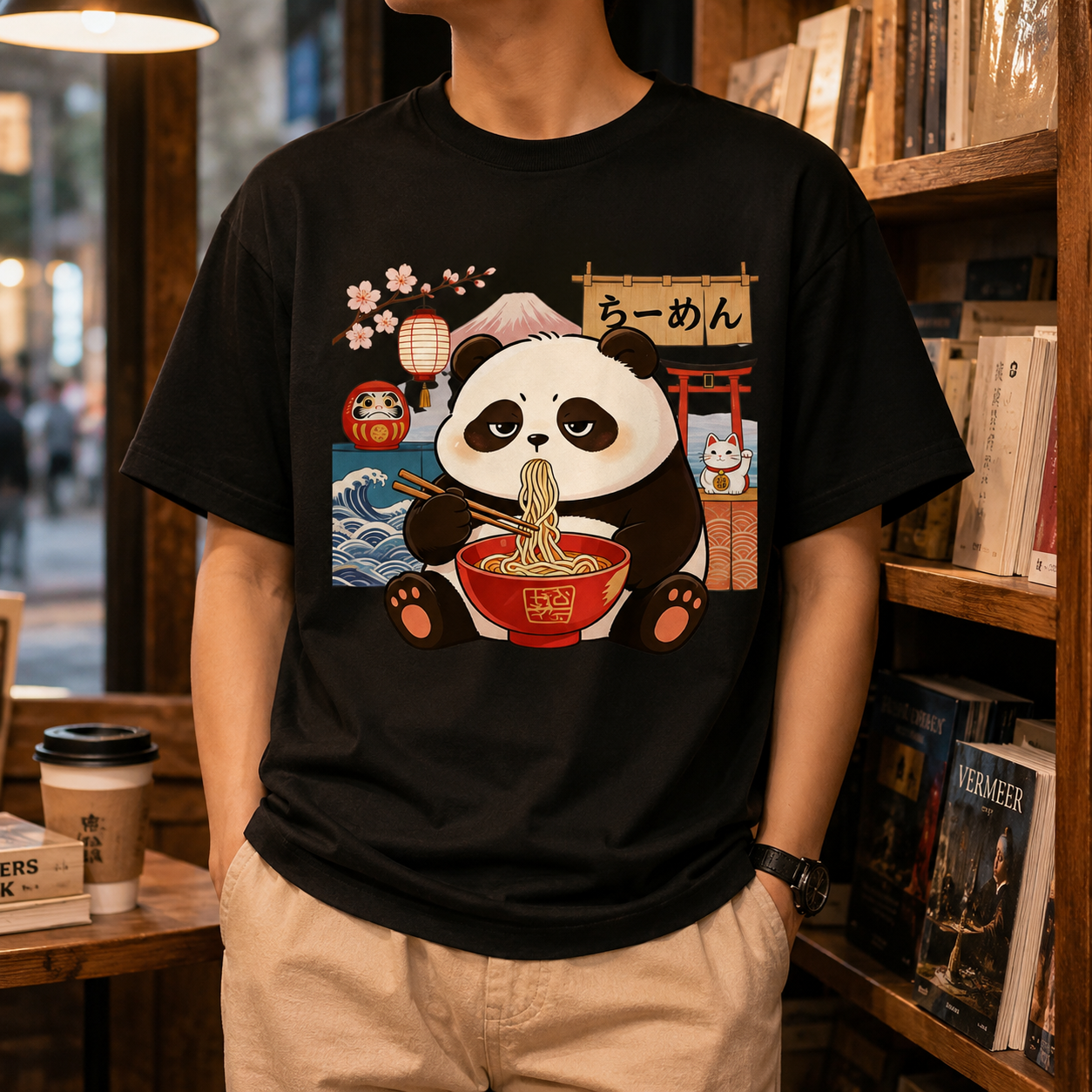 Ramen Panda Graphic T-Shirt