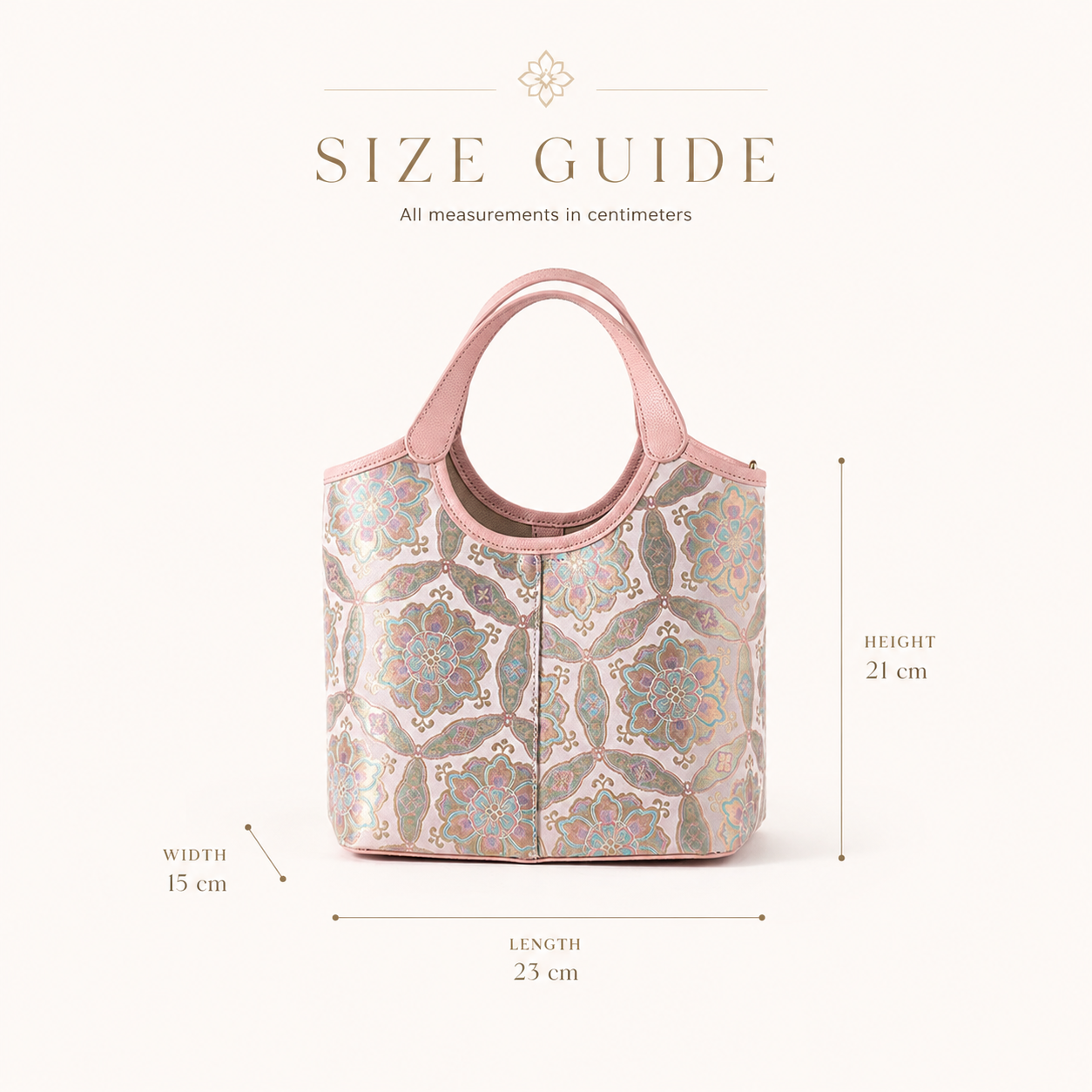 Silk Brocade & Leather Handbag - Blush Pink