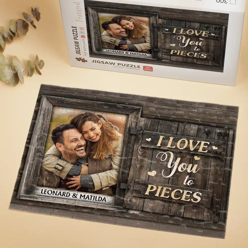 Custom Photo I Love You To Pieces - Personalized Jigsaw Puzzle