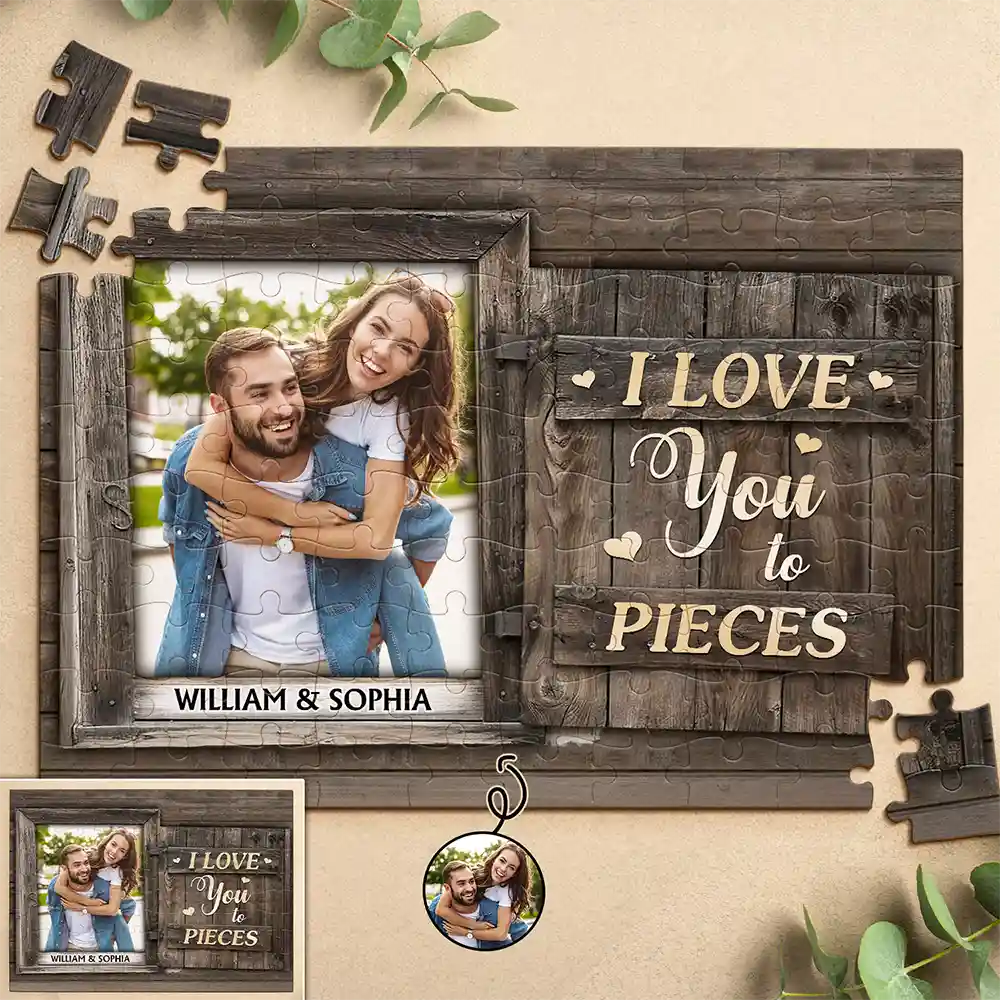 Custom Photo I Love You To Pieces - Personalized Jigsaw Puzzle