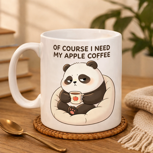 Cute Panda Coffee Mug - 4 Funny Back Quote Options