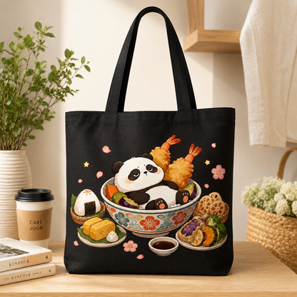 Tempura Panda Canvas Tote Bag
