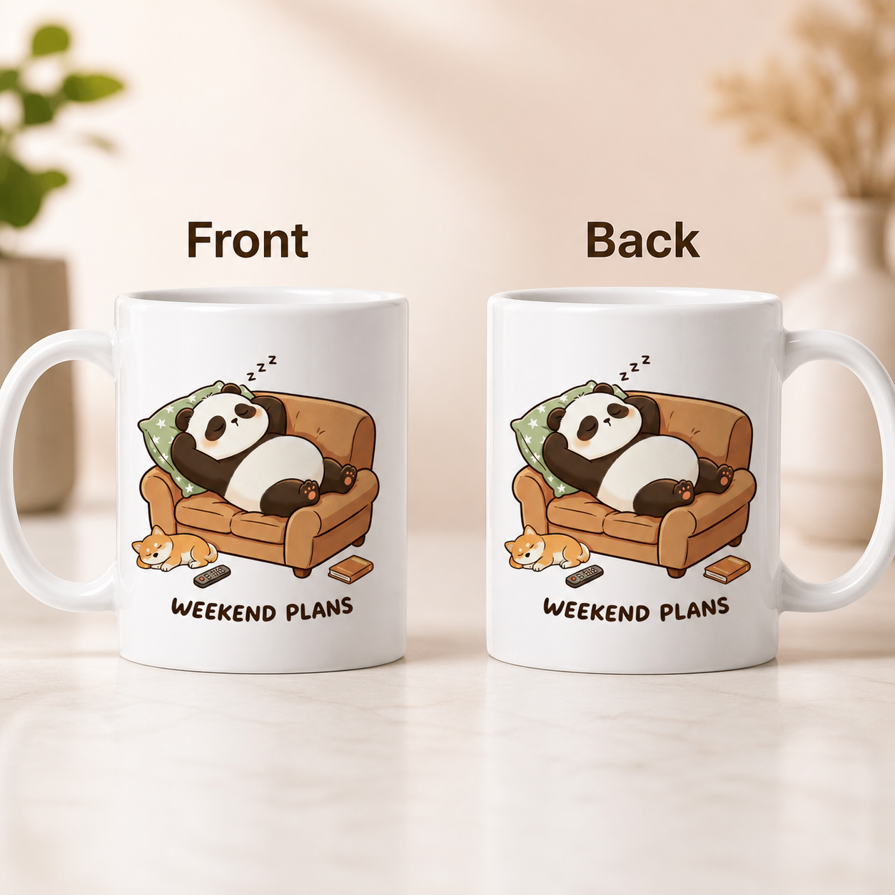 Weekend Plans Panda Coffee Mug