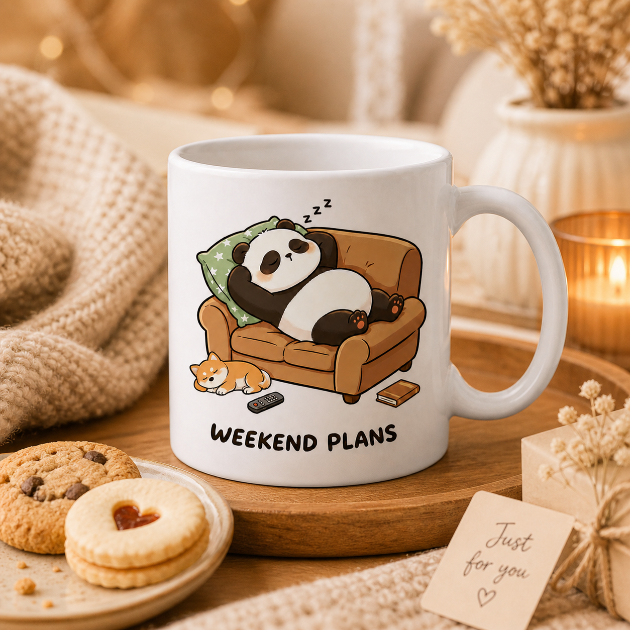 Weekend Plans Panda Coffee Mug