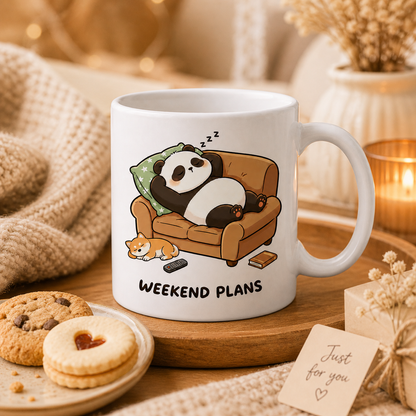 Weekend Plans Panda Coffee Mug
