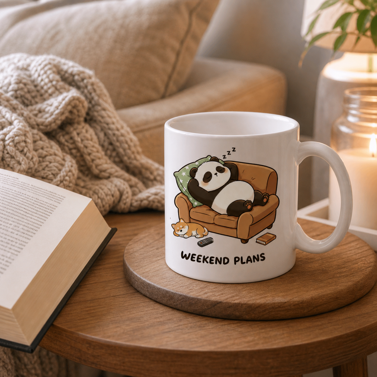 Weekend Plans Panda Coffee Mug