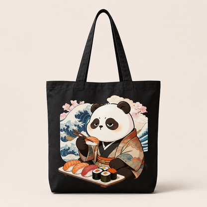Sushi Panda Canvas Tote Bag