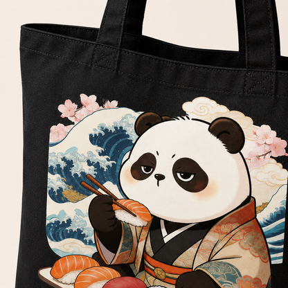 Sushi Panda Canvas Tote Bag