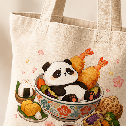 Tempura Panda Canvas Tote Bag