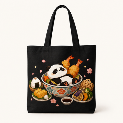 Tempura Panda Canvas Tote Bag