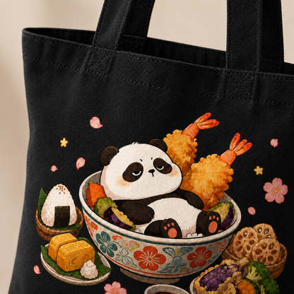 Tempura Panda Canvas Tote Bag