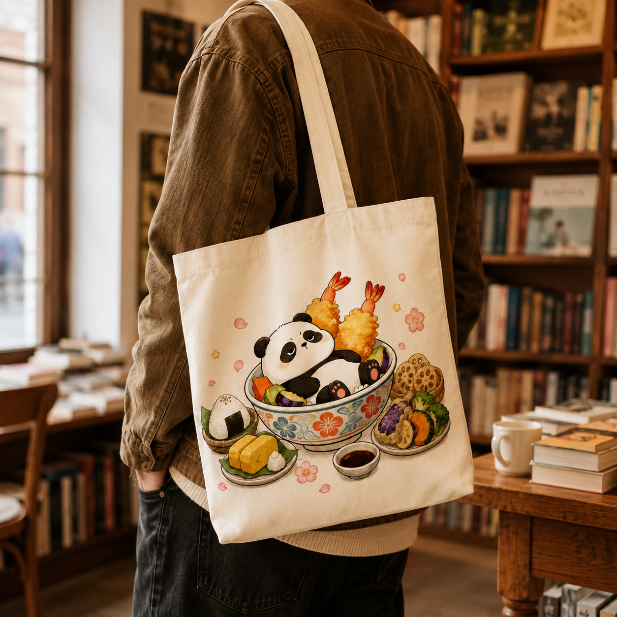 Tempura Panda Canvas Tote Bag