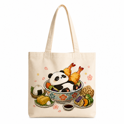 Tempura Panda Canvas Tote Bag