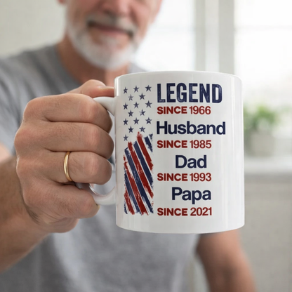 Legend Husband Dad Grandpa Personalized Mug