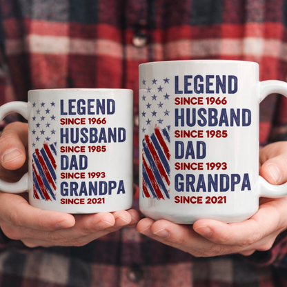 Legend Husband Dad Grandpa Personalized Mug
