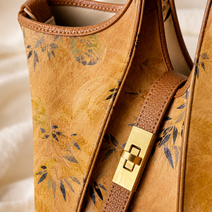 Shang Yun Silk Leather Tote Bag