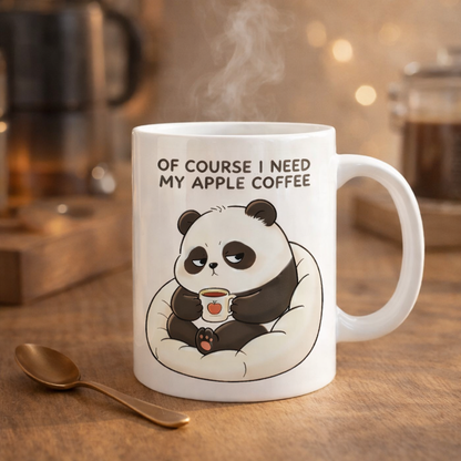 Cute Panda Coffee Mug - 4 Funny Back Quote Options