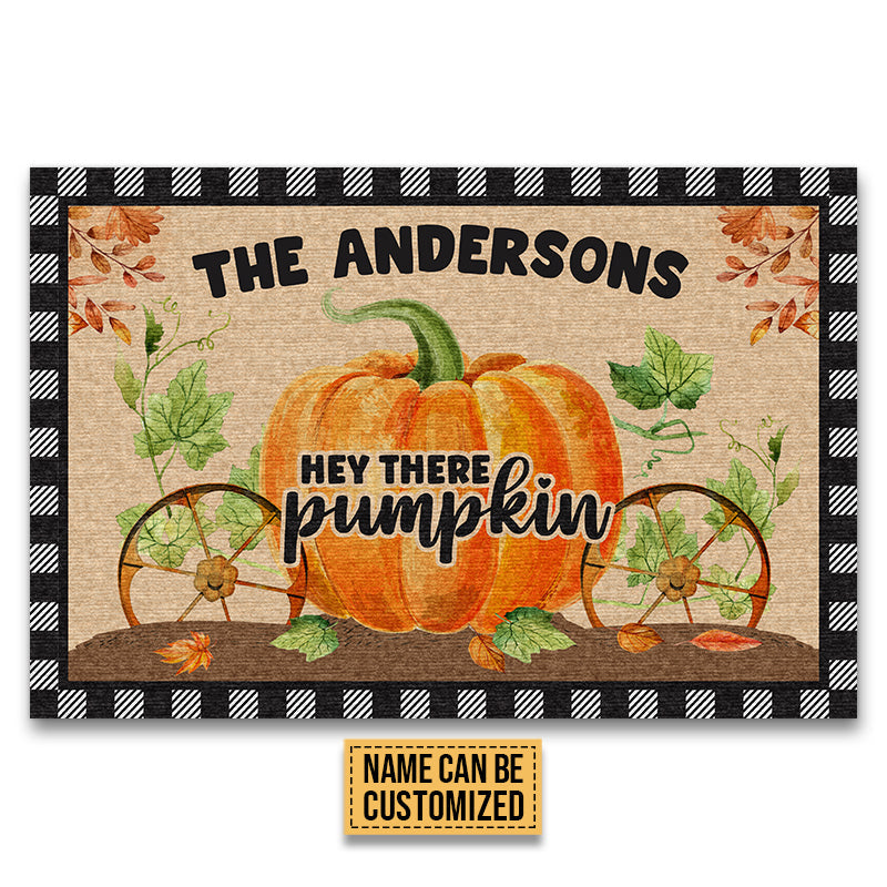 Hey There Pumpkin Custom Doormat, Fall Gift, Fall Decor