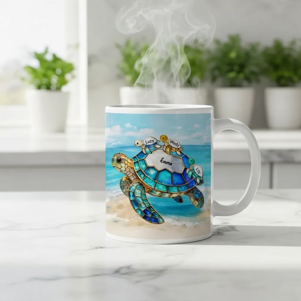 Personalized "Turtle Family" Mug | A Heartwarming