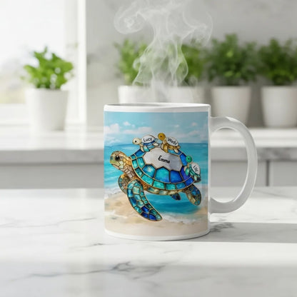 Personalized "Turtle Family" Mug | A Heartwarming