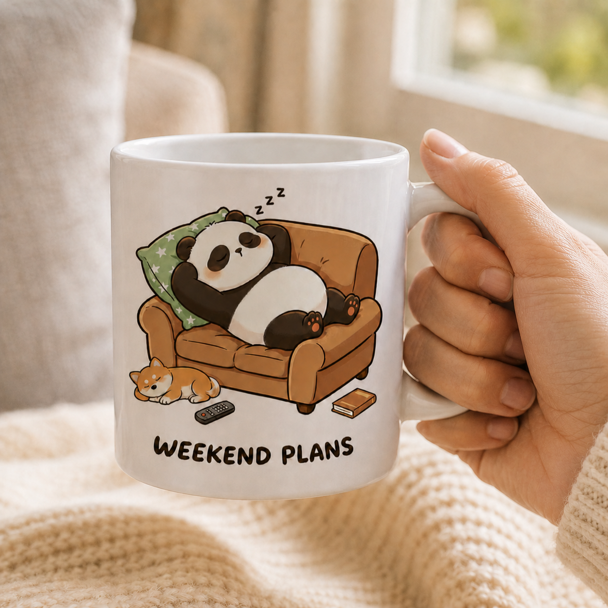 Weekend Plans Panda Coffee Mug