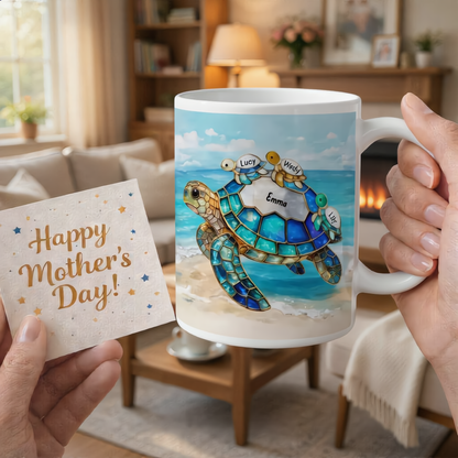 Personalized "Turtle Family" Mug | A Heartwarming
