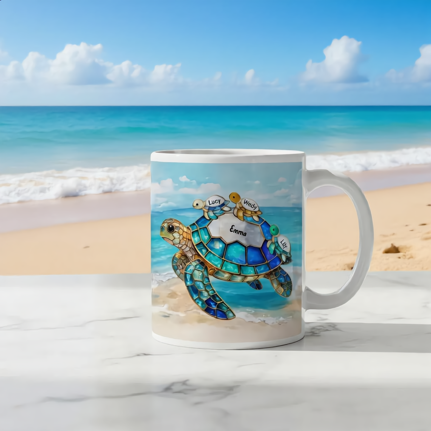 Personalized "Turtle Family" Mug | A Heartwarming