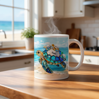 Personalized "Turtle Family" Mug | A Heartwarming