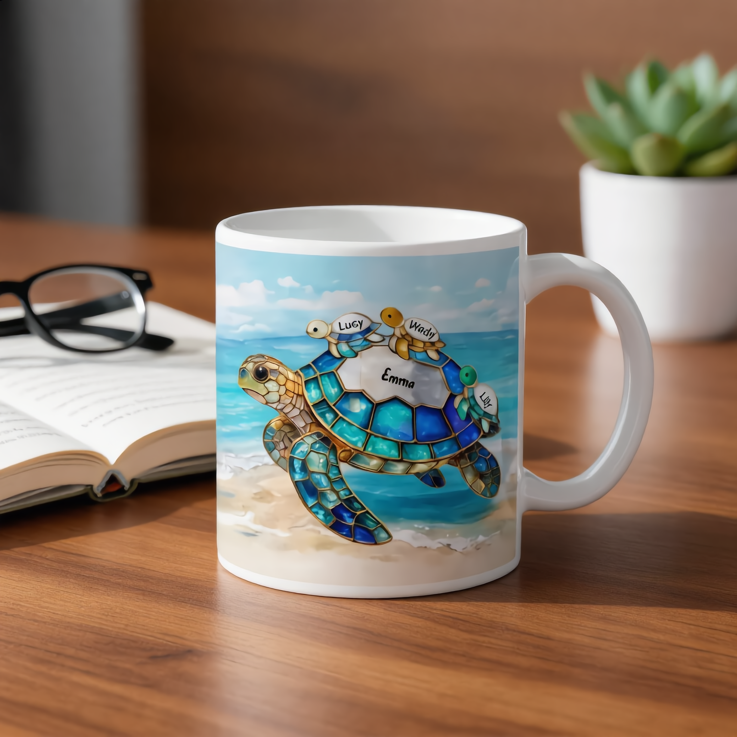 Personalized "Turtle Family" Mug | A Heartwarming