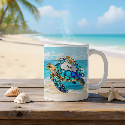 Personalized "Turtle Family" Mug | A Heartwarming